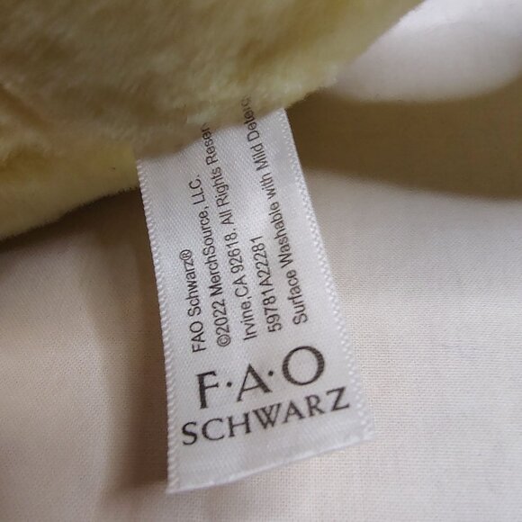 FAO Schwarz Yellow Plush Puppy Dog Labrador Bunny Ears Bowtie Stuffed Animal 12" - Picture 10 of 16